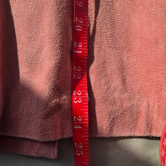 Pink Suede Leather Jacket with Nice Detail size M - Picture 12 of 14